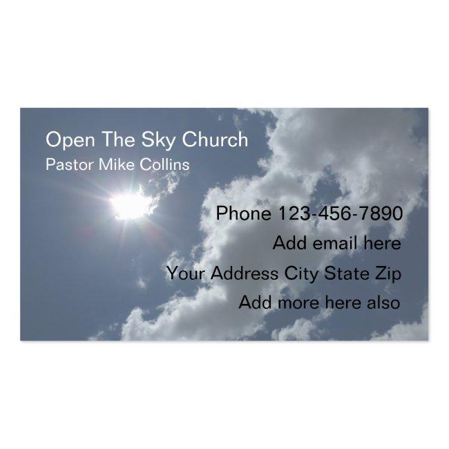 Christian Church Pastor Sky Sun Business Card