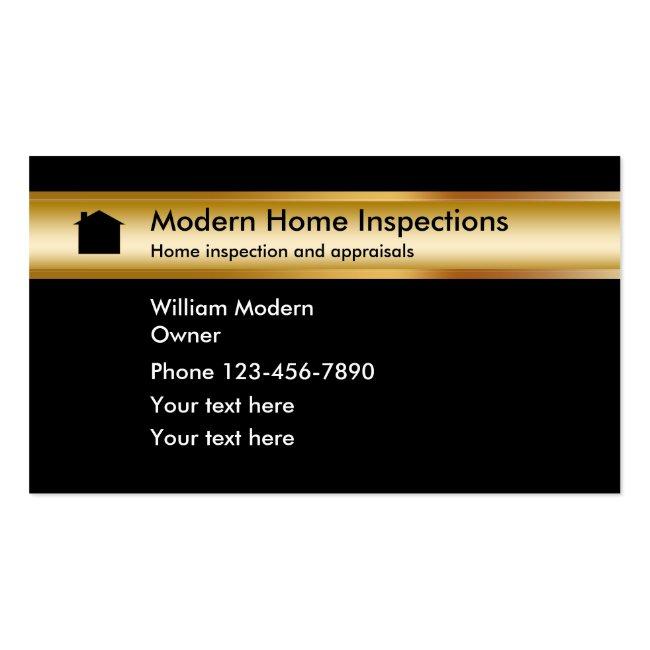 Classy Home Inspection Appraisals Business Card