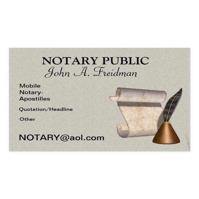 Classy Notary Public Business Card