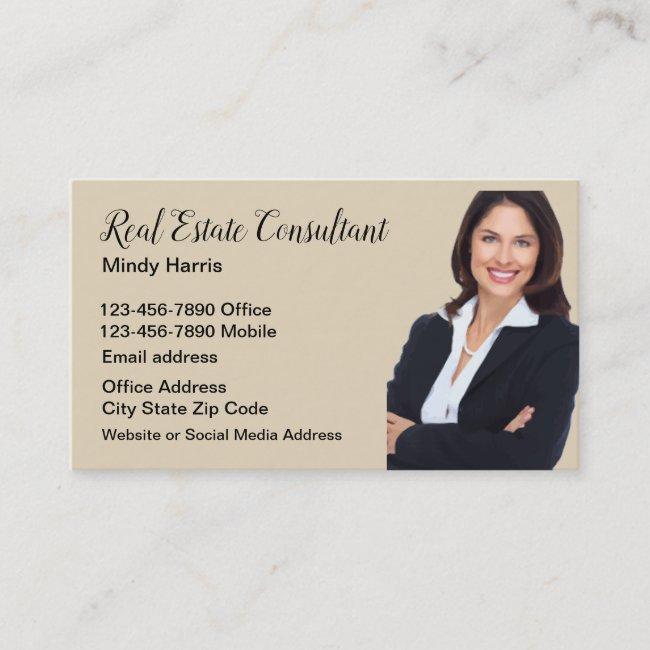 Classy Realtor Photo Template Business Card