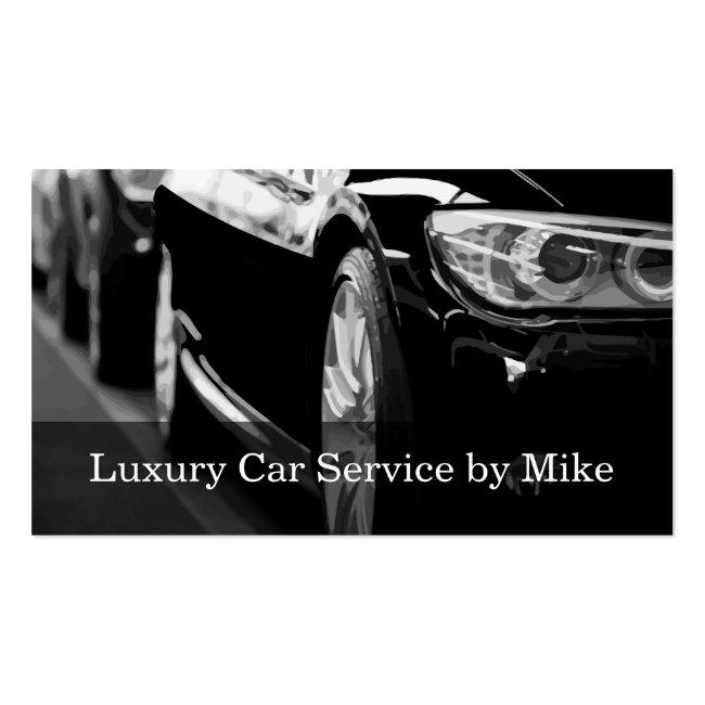 Classy Taxi Service Luxury Transportation Business Card