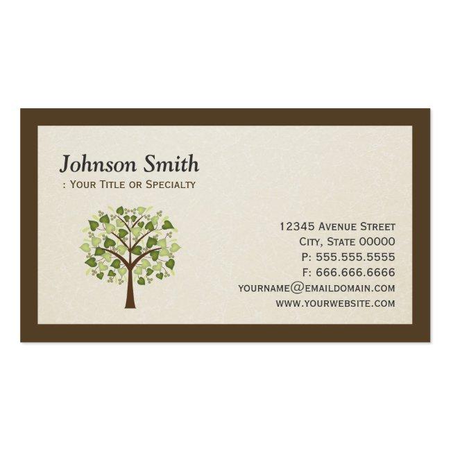 Classy Tree Of Hearts - Simple Clean Stylish Business Card