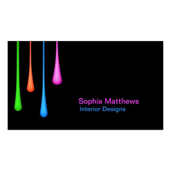 Color Drips Business Card