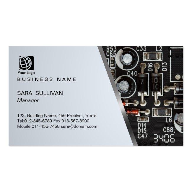 Computer Circuits Computer Service Business Card