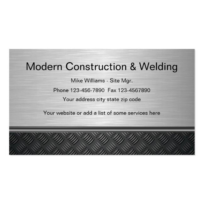 Construction Welding Design Business Card