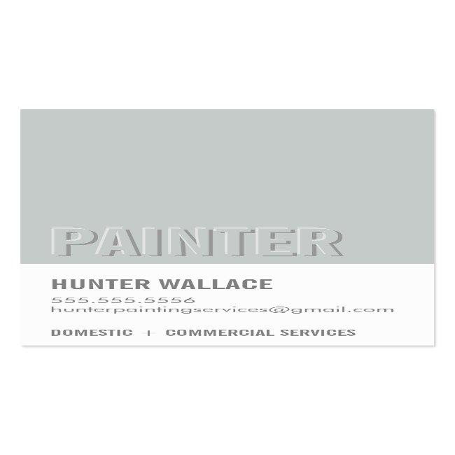 Cool Paint Chip Swatch Embossed Look Type Gray Business Card