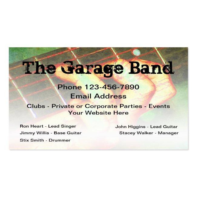 Cool Rock Band Music Theme Business Card