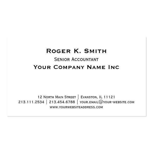 Copperplate Classic Simplicity Is Elegant Business Card