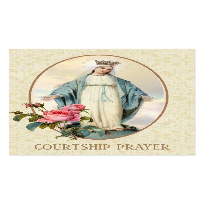 Courtship Engagement Religious Prayer Holy Card