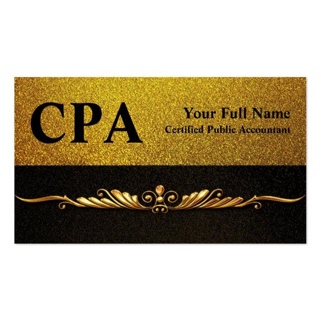 Cpa Accountant Certified Public Accountants Business Card