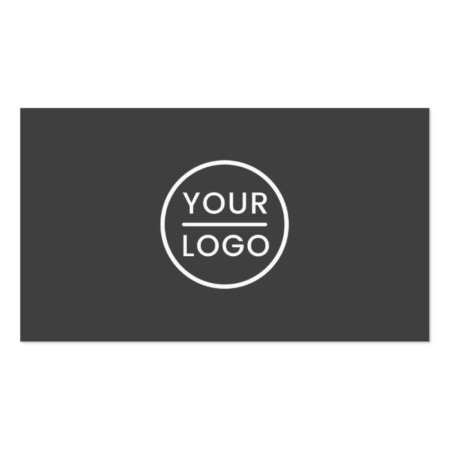 Custom Logo Business Cards - Modern, Gray, White