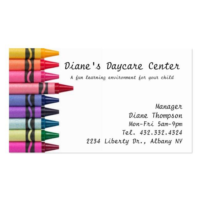 Daycare Childcare Business Card