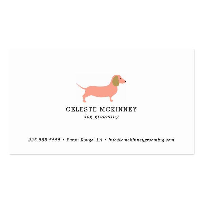 Dog Grooming Dachshund Business Card