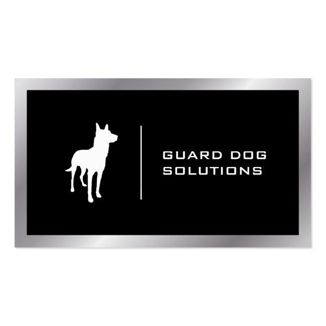 Dog Logo | Metal Border Business Card