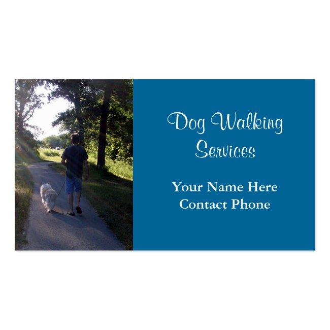 Dog Walking Services Business Card