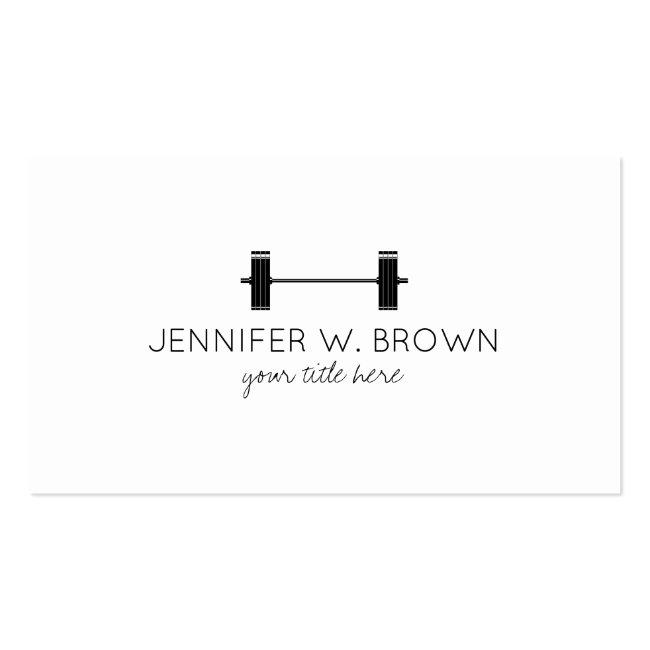 Dumbbell Fitness Instructor Personal Trainer Business Card