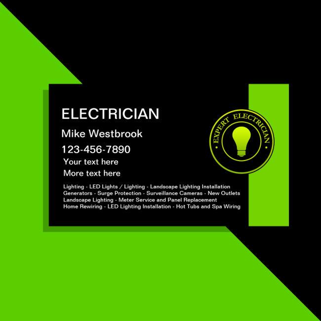 Electrician New Unique Business Cards
