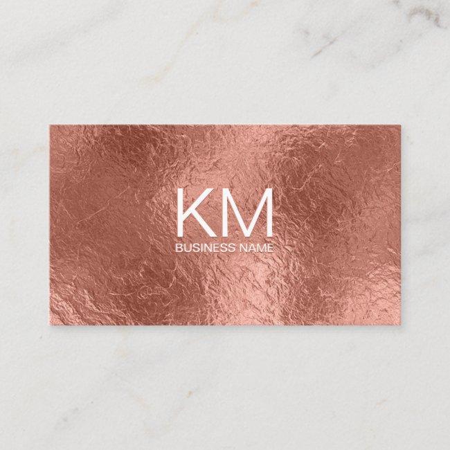 Elegant Rose Gold Foil Background Business Card
