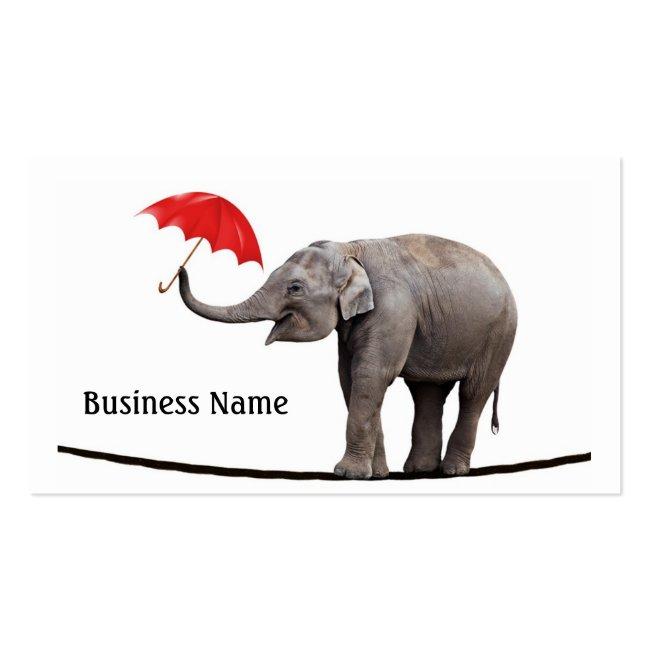 Elephant On A Tightrope Business Card