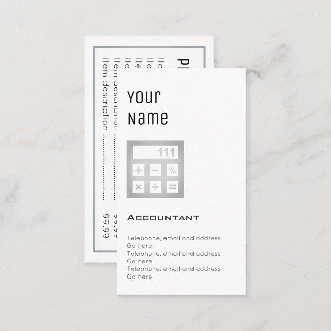 "essential" Accountant Price Cards