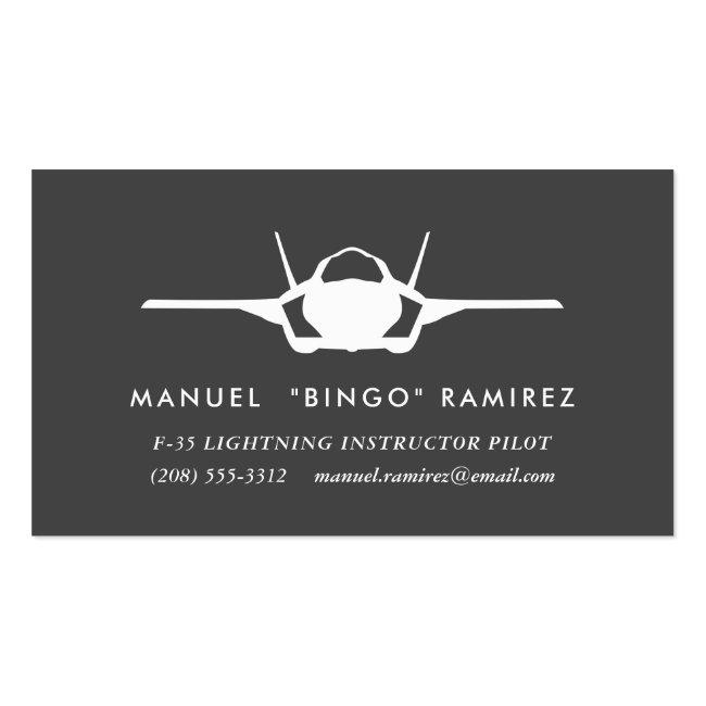 F-35 Lightning 2 Pilot Professional Business Card