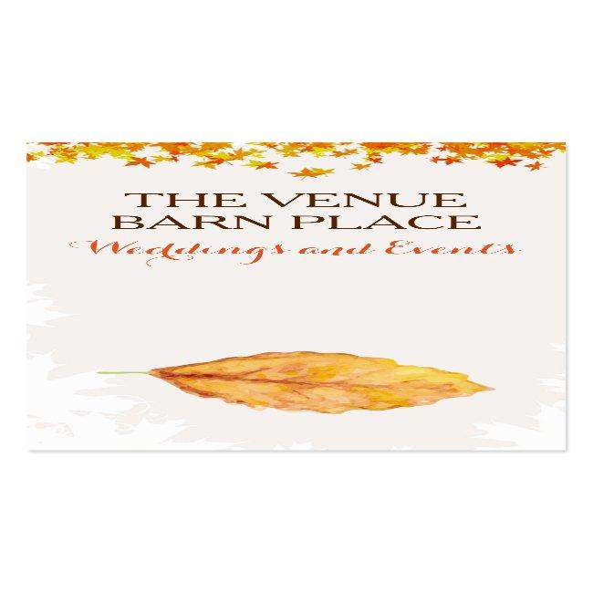 Fall Leaves Wedding Business Cards