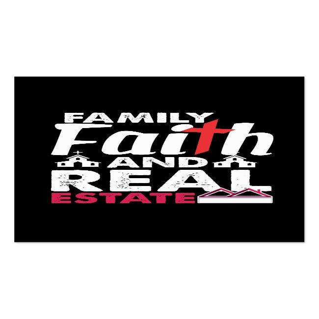Family Faith Real Estate Investor Property Realtor Business Card