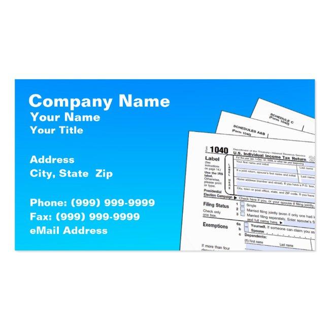Federal Tax Forms Business Card