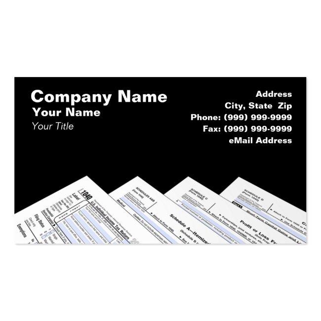 Federal Tax Forms Business Card