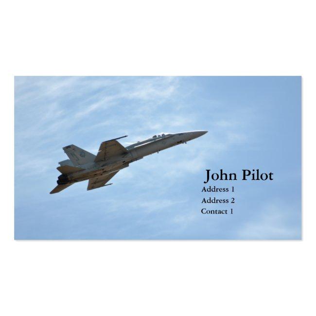 Fighter Jet Business Card