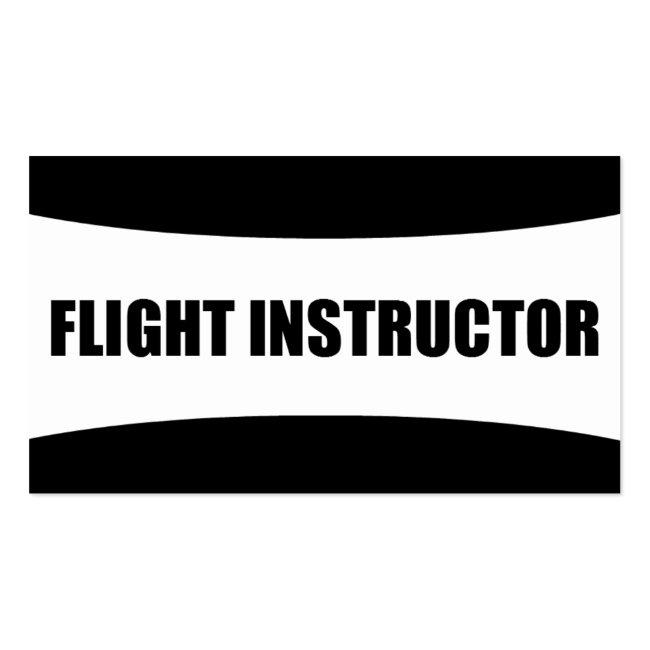 Flight Instructor Business Card