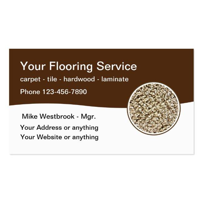Flooring Services Modern Business Cards