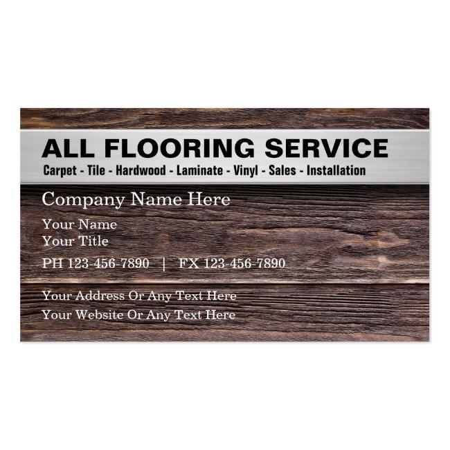 Flooring Services Wood Look Art Background Business Card