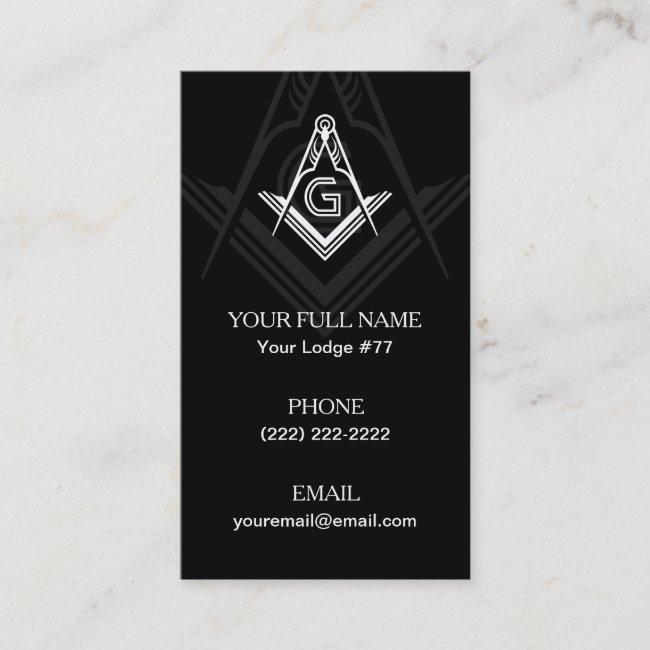 Freemason Business Card Templates | Masonic Cards