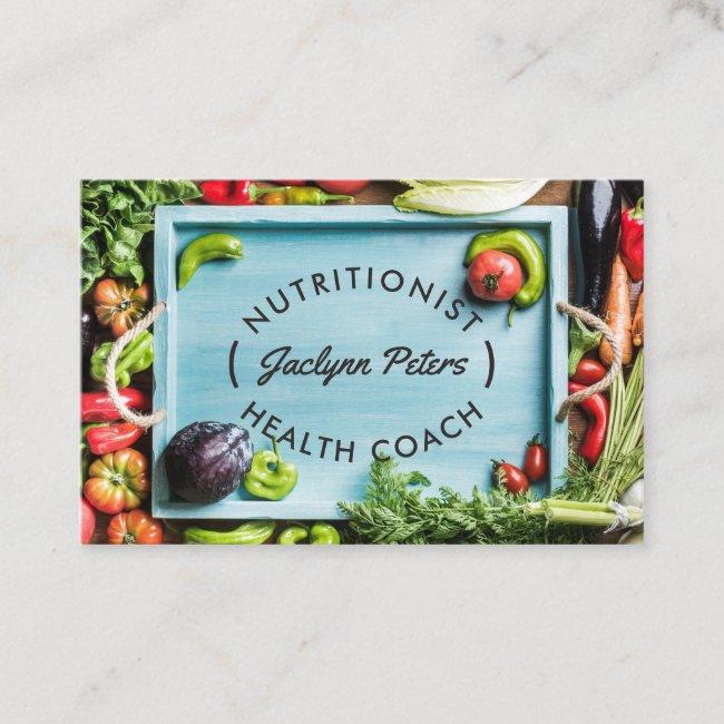 Fresh Vegetables Health Business Card | Tray