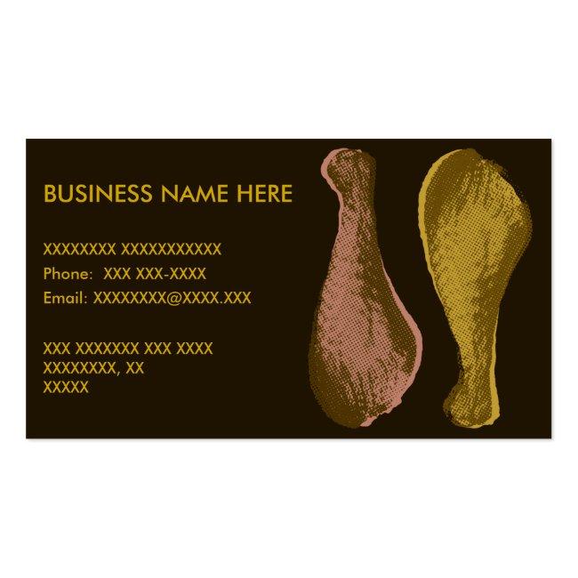 Fried Chicken Legs Business Card