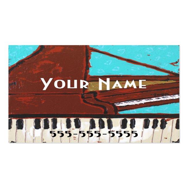Fun Musical Piano Business Cards