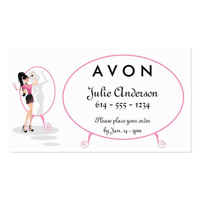 Girl In Mirror Makeup Salon Fashion Business Card