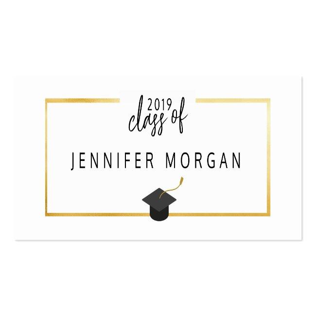 Graduation Gold | Elegant Name Card