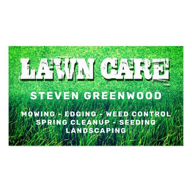Grass Cut Lawn Care Business Card