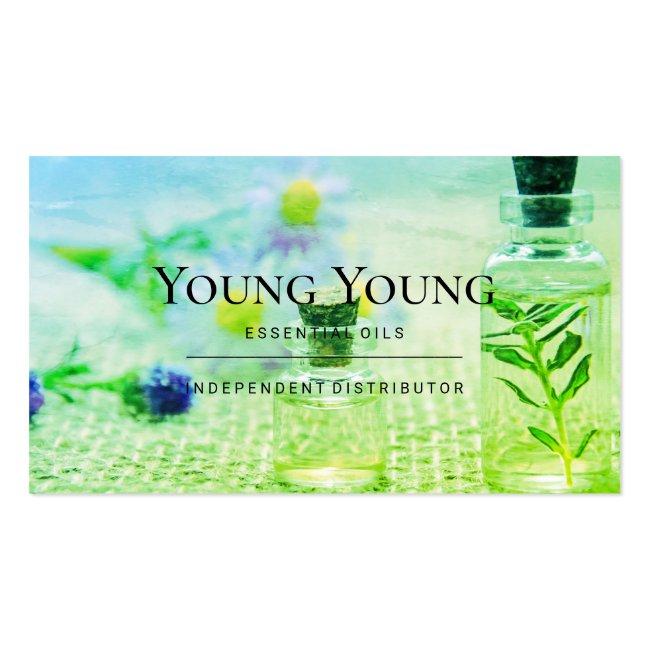 Green Aromatherapy Health Essential Oils Business Card