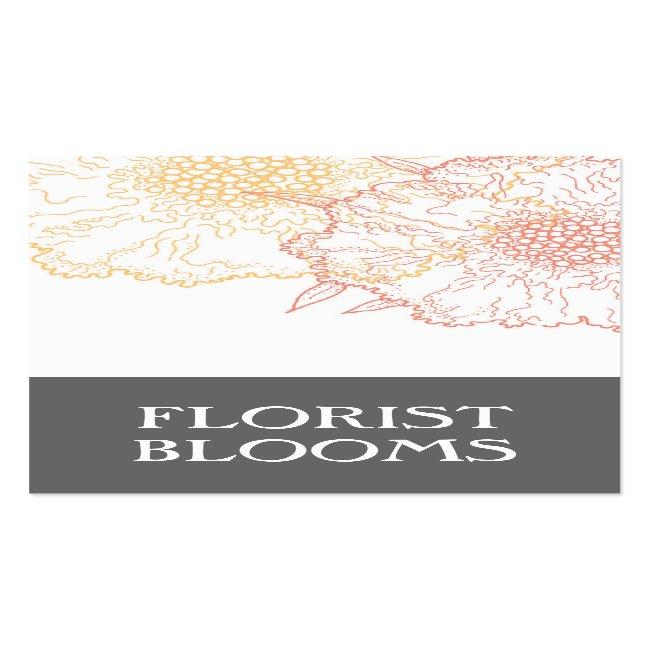 Groupon Modern Florist Business Card
