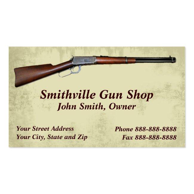 Gun Shop Collector Business Card