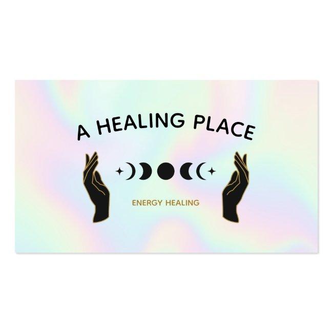 Hands Moon Phases Energy Worker Business Card