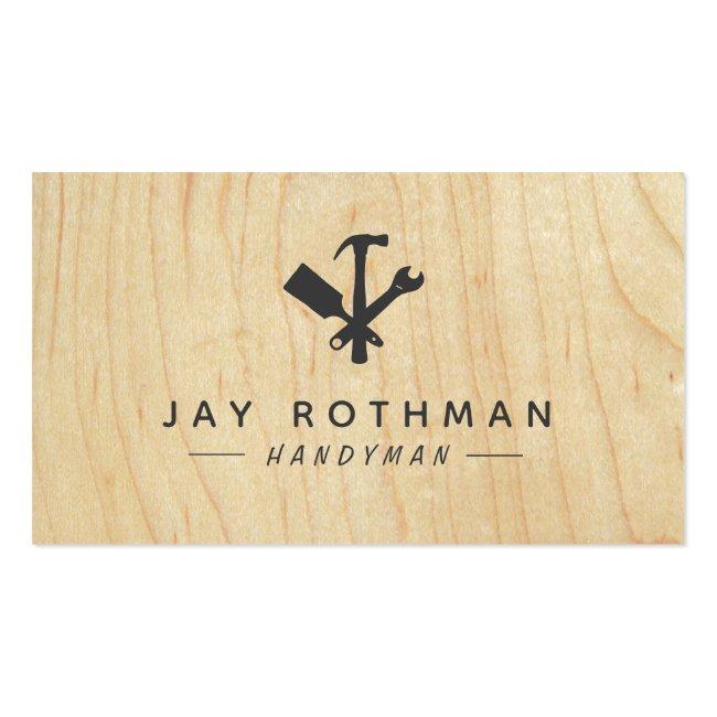 Handyman / Carpenter Tools Home Improvement Wood Business Card