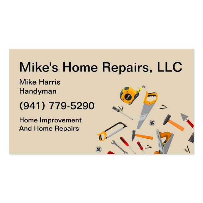 Handyman Services Tools Design Business Card