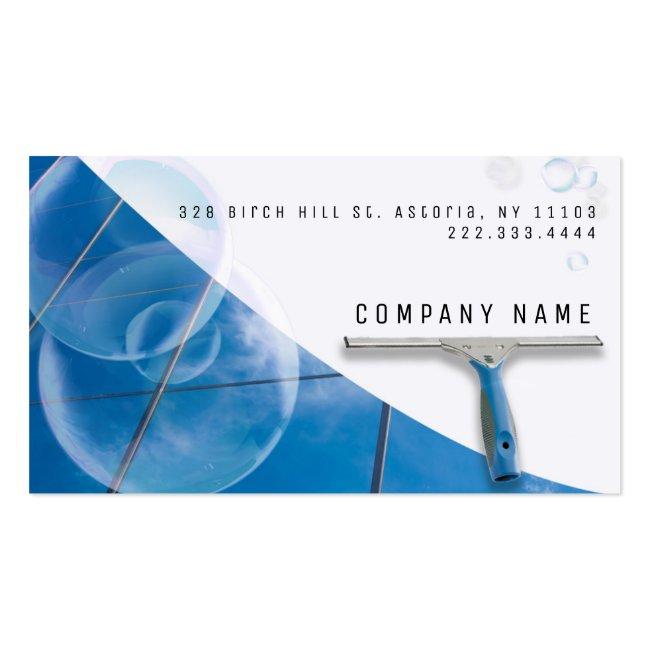 High Buildings Window Cleaning Service Company Business Card