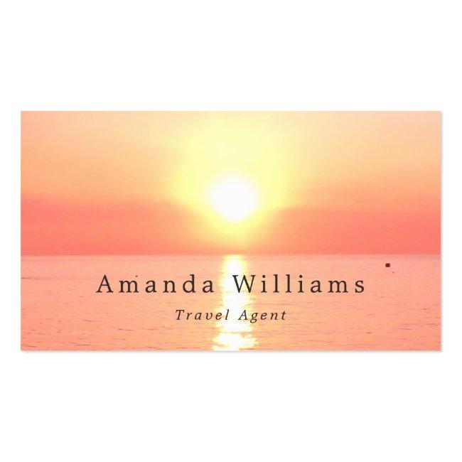 Holiday Sunset, Travel Agent Business Card