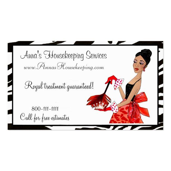 House Cleaning Diva / African A. Business Cards