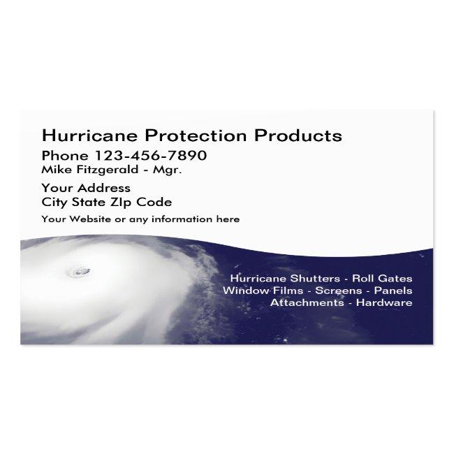 Hurricane Protection Businesscards Business Card